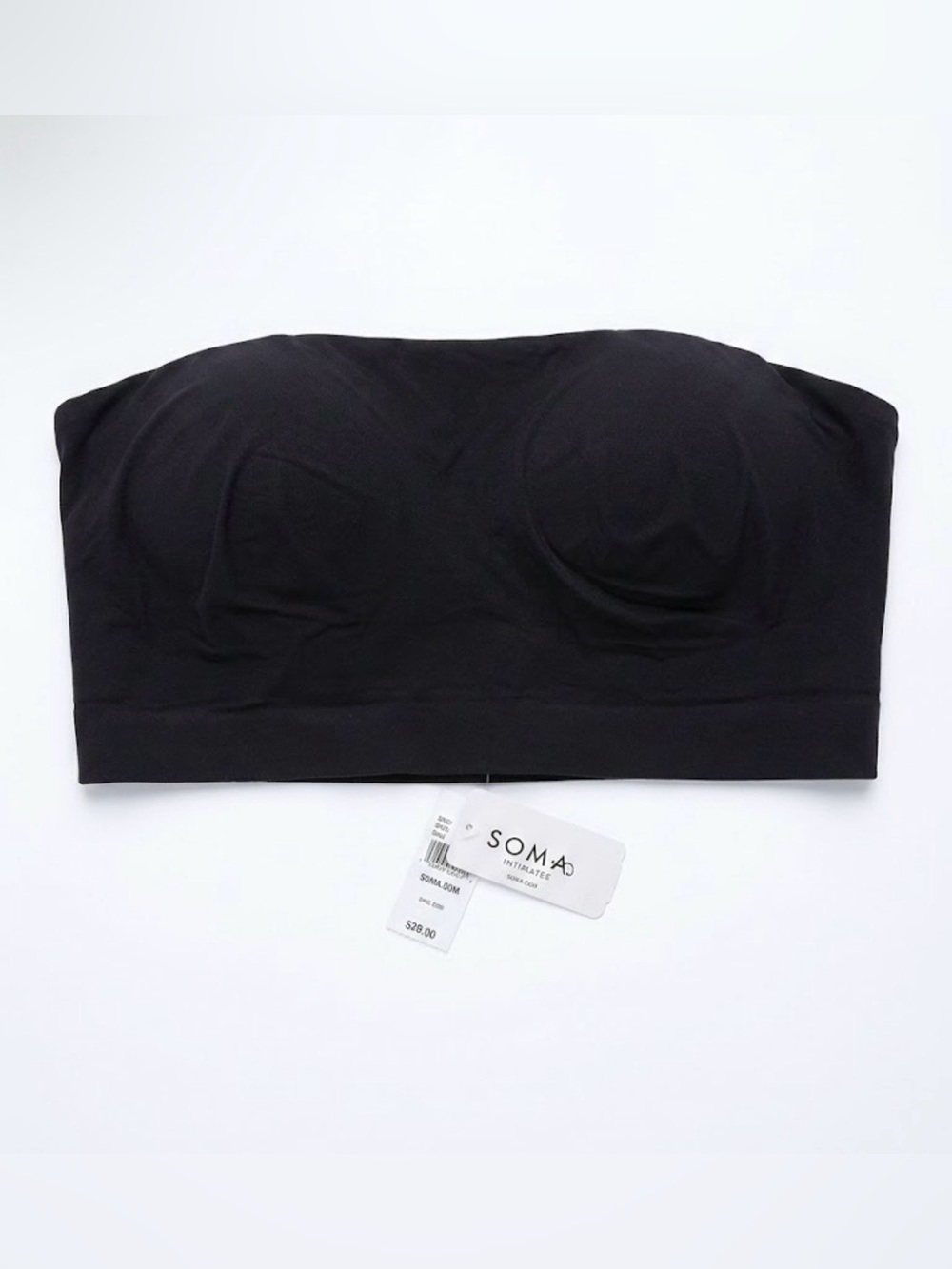 NWT Soma Intimates Enbliss Strapless Bandeau Bra Black Size Medium